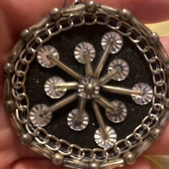 🖤Vintage 80s Trad Goth Chain Bead Earrings🖤 - Picture 3 of 4